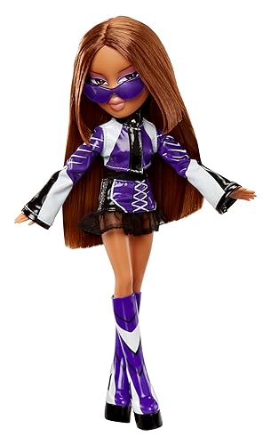 Bratz Scorchin' Yasmin - Includes 1 Fashion Doll, Comes with Outfit and Accessories, Moto-Inspired Dolls, Cute Toys for Girls, Purple
