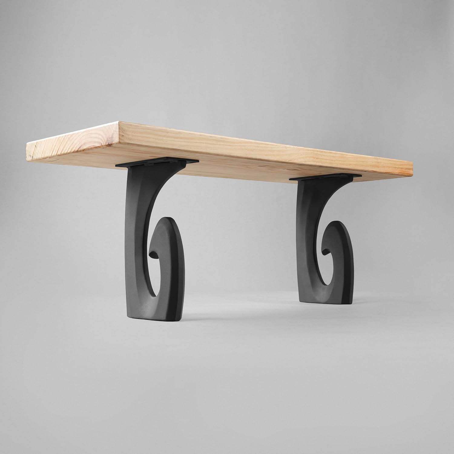 Flowyline 28" H 406 Luma Handcrafted Black Metal Table Legs and Bases for Dining Tables | Steel Desk Legs | Rust-Resistant, Adjustable Furniture Legs for Bench DIY Mid-Century Modern Indoor/Outdoor
