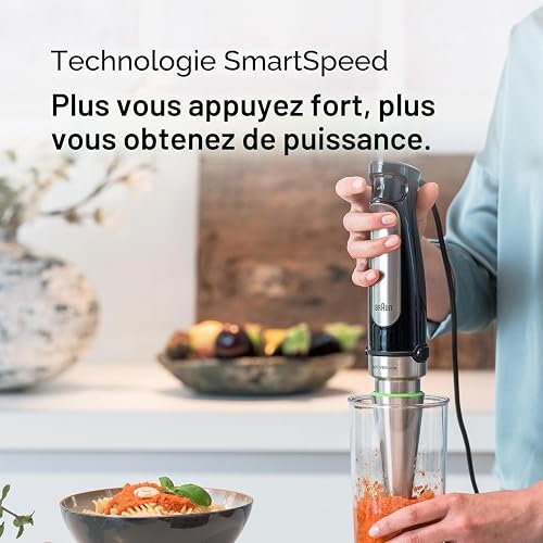 Braun Minipimer 7025 – Hand Blender, 1000 W (3 Accessories, Mini Chopper 350 ml, Rods, Measuring Cup 600 ml), Automatic Speed, Active Blade Technology) - 8