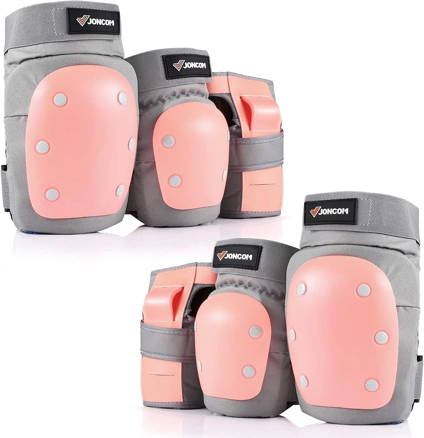 JONCOM Kids Youth Adult Skateboard Elbow Pads Knee Pads with Wrist Guards 3 in 1 Protective Gear Set for Skateboarding Skating Cycling Biking Bicycle Scooter : Sports & Outdoors