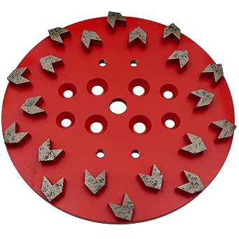 10" Concrete Diamond Grinding Disc Plate Compatible with Edco, Husqvarna, Blastrac, Arrow Segments, 16/20 Grit