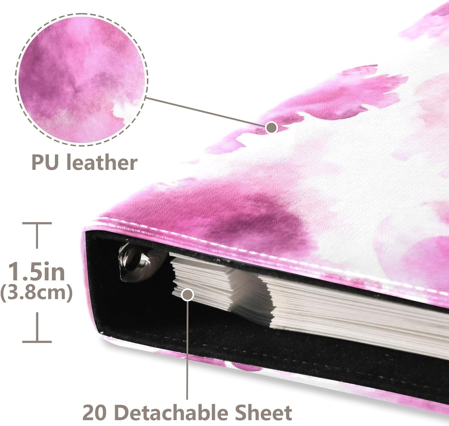 Large Photo Album, Red Tie Dye (1) Personalized Leather Cover Photo Book for 4x6 5x7 6x8 Pictures, Photo Albums for Family, Baby, Wedding