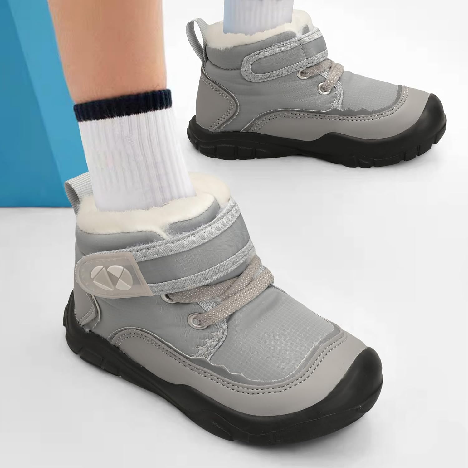 Centipede Demon Toddler Boots Boys Girls Winter Boots Waterproof Fleece Kids Snow Boots Faux Fur Booties Warm Walking Shoes for Indoor Outdoor - Image 2