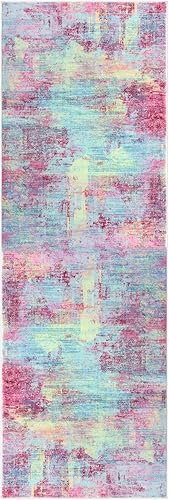 Miniatura 167 de IOHOUZE Alfombra pequeña abstracta de 2 x 3 pies, alfombra de entrada lavable para entrada interior, alfombras con respaldo de goma, alfombra gris