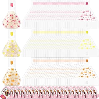 ZAVOOS 250 Pack Rice Ball Wrapper with Sticker, 3 Assorted Colors