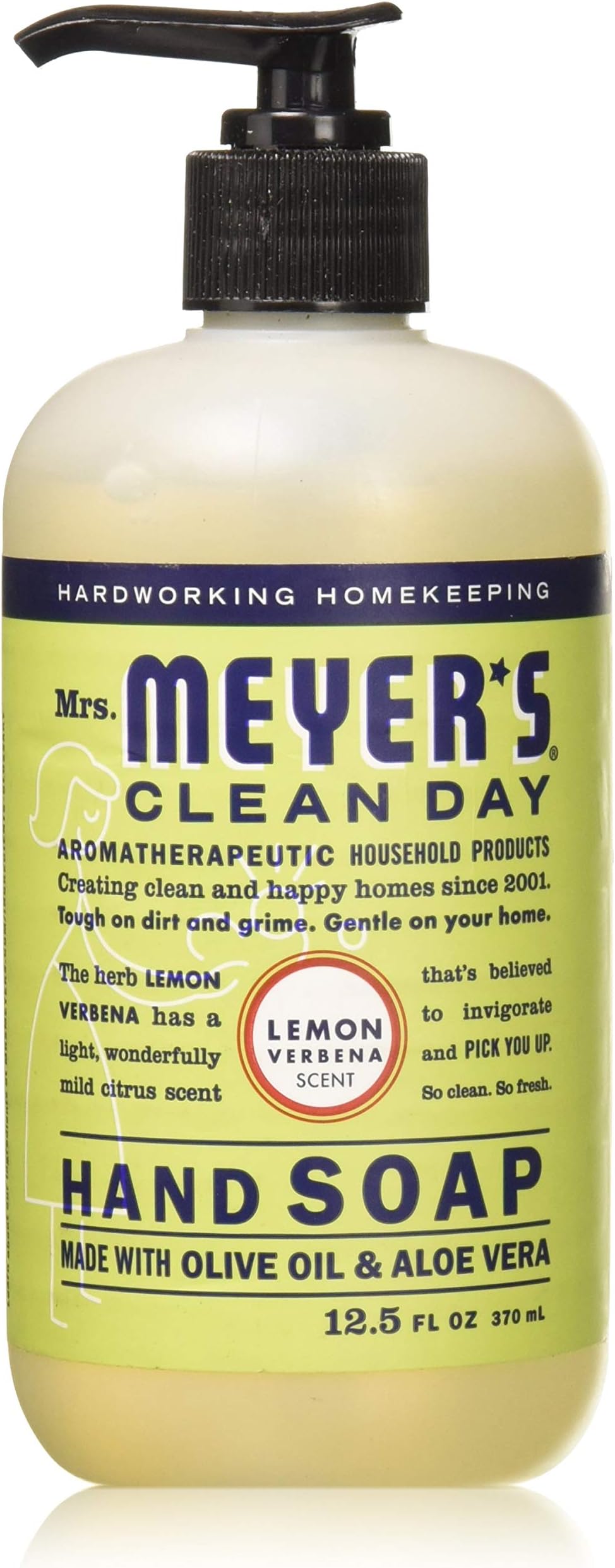 MRS. MEYER'S CLEAN DAY Liquid Hand Soap lemon verbena, 12.5 Fl Oz (Pack of 2)