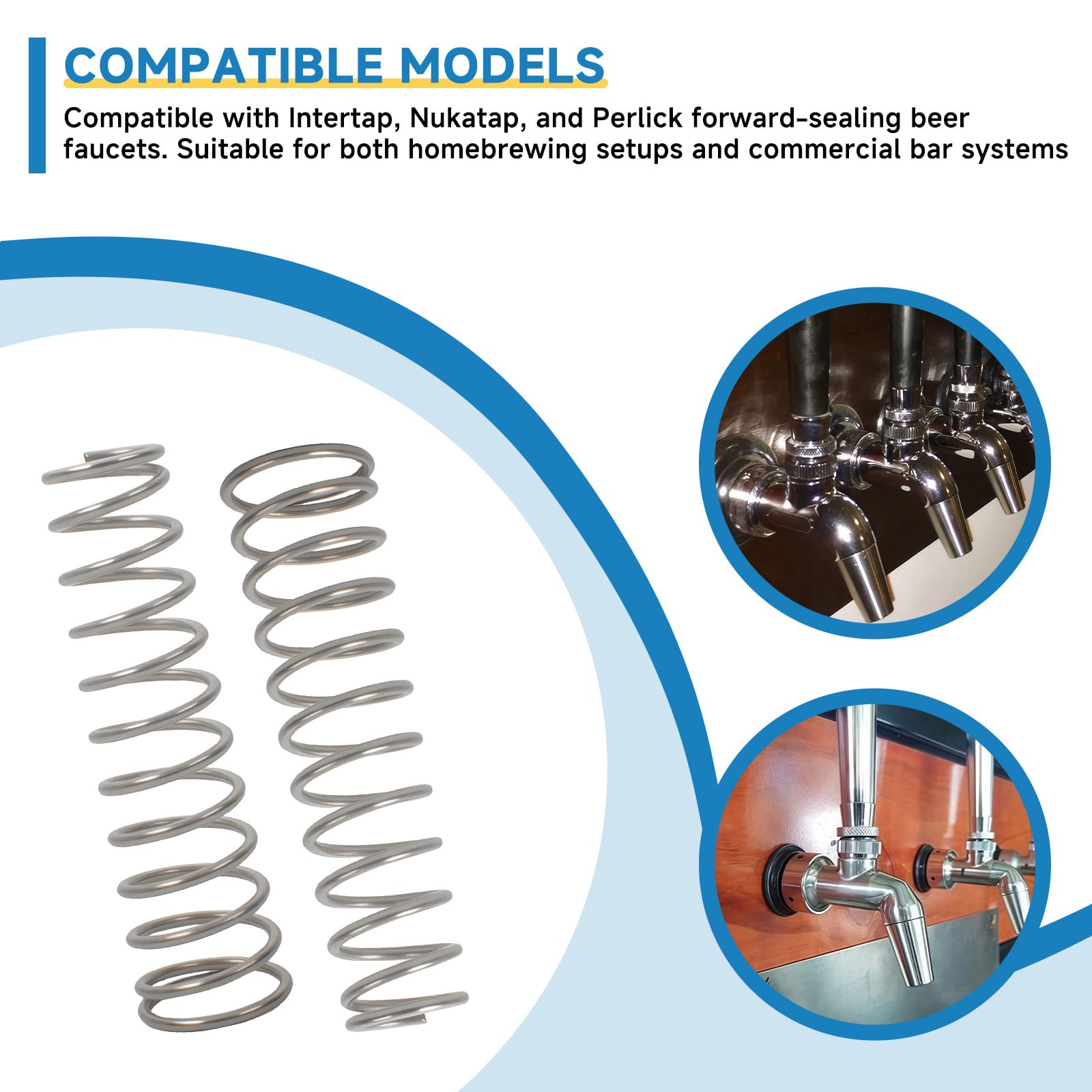 MUGLFPT (2-Pack) 38521 Self Closing Faucet Springs, Compatible