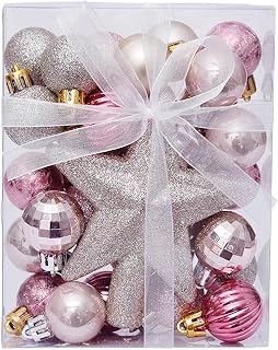 クリスマス 飾り クリスマスツリー ボール オーナメント クリスマス装飾品 クリスマスボール 飾り付け 30個セット 星 ボール クリスマス デコレーション 道具 小物 クリスマスツリー用 パーティー イベント 多用途 クリスマス オーナメント ボール クリスマスボール ローズゴールド 並行輸入品
