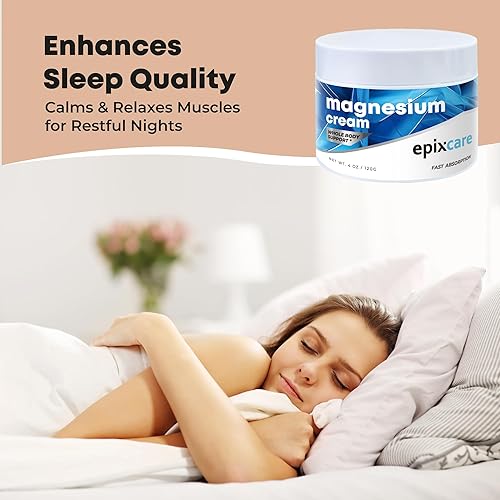 Miniatura 3 de Crema de magnesio para la relajación nocturna de neuropatía, calambres musculares nerviosos y loción de apoyo para el dolor corporal con lavanda,