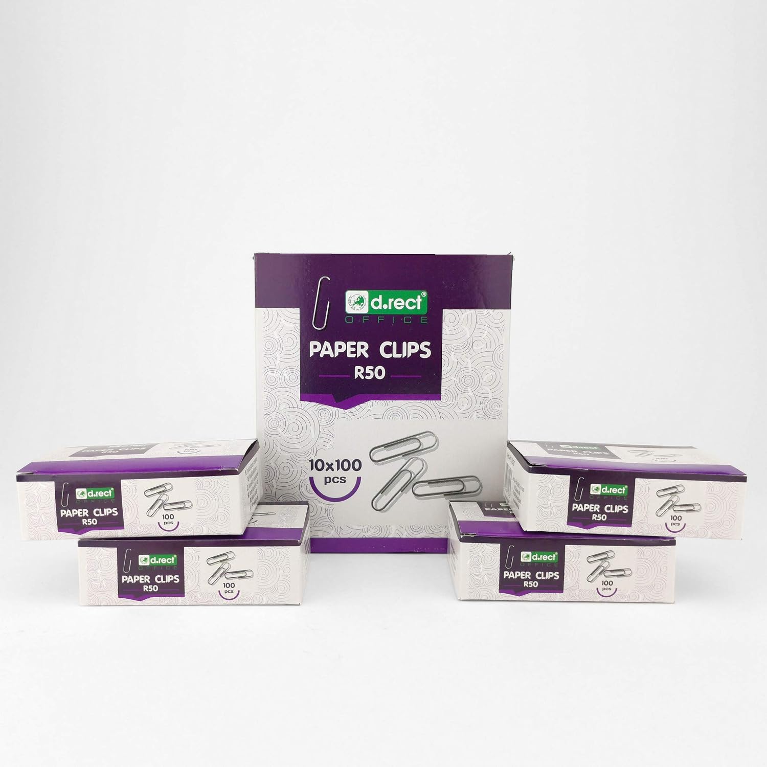 D.RECT Paper Clips 50 mm, 1000 Pack Large Galvanised Metal Clips, Silver Wire Letter Clips for Office School & Home - Image 4