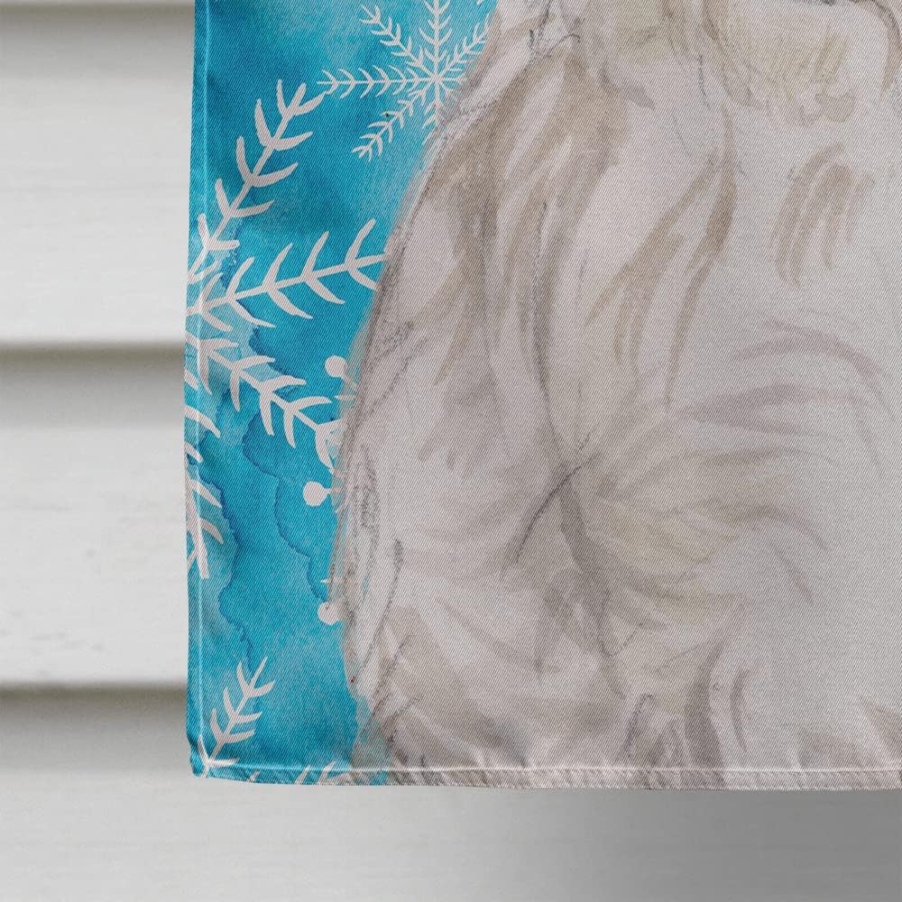 Caroline's Treasures BB9429CHF Westie Winter House Flag Large Porch Sleeve Pole Decorative Outside Yard Banner Artwork Wall Hanging, Polyester, House Size, Multicolor