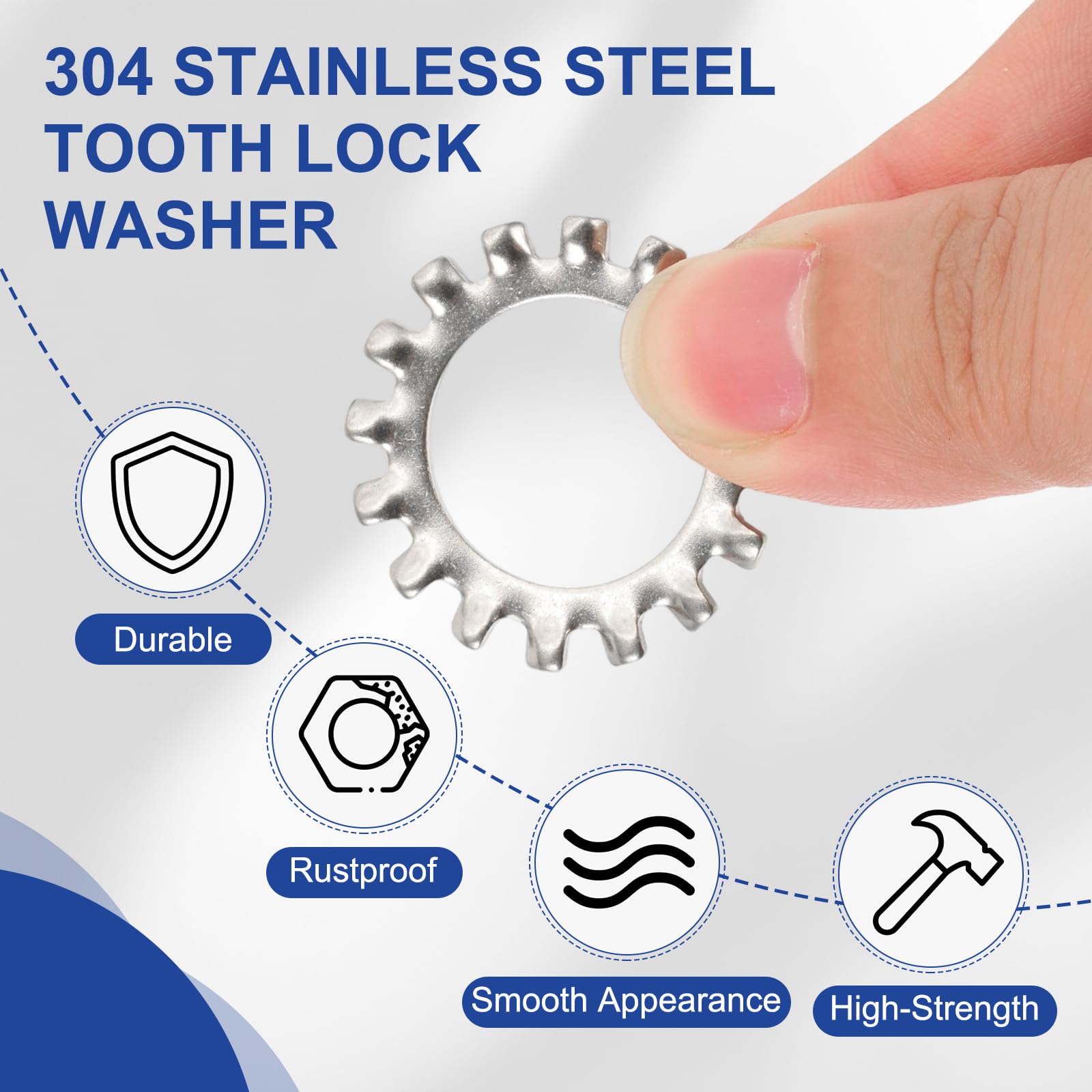 PATIKIL M20 External Tooth Lock Washer - Image 3