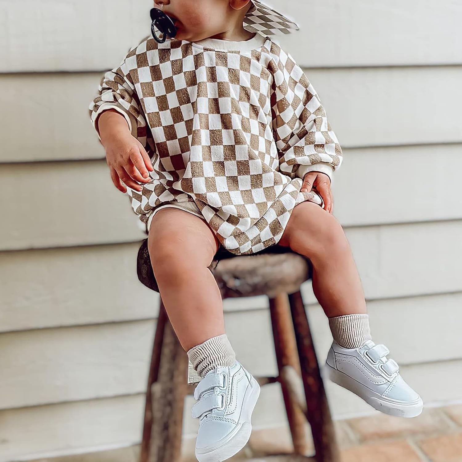 Kayotuas Baby Neutral Clothes Cute Bubble Romper Sweatshirt Oversized Long Sleeve Bodysuit Warm Fleece Sweater Onesie Outfits - Image 2