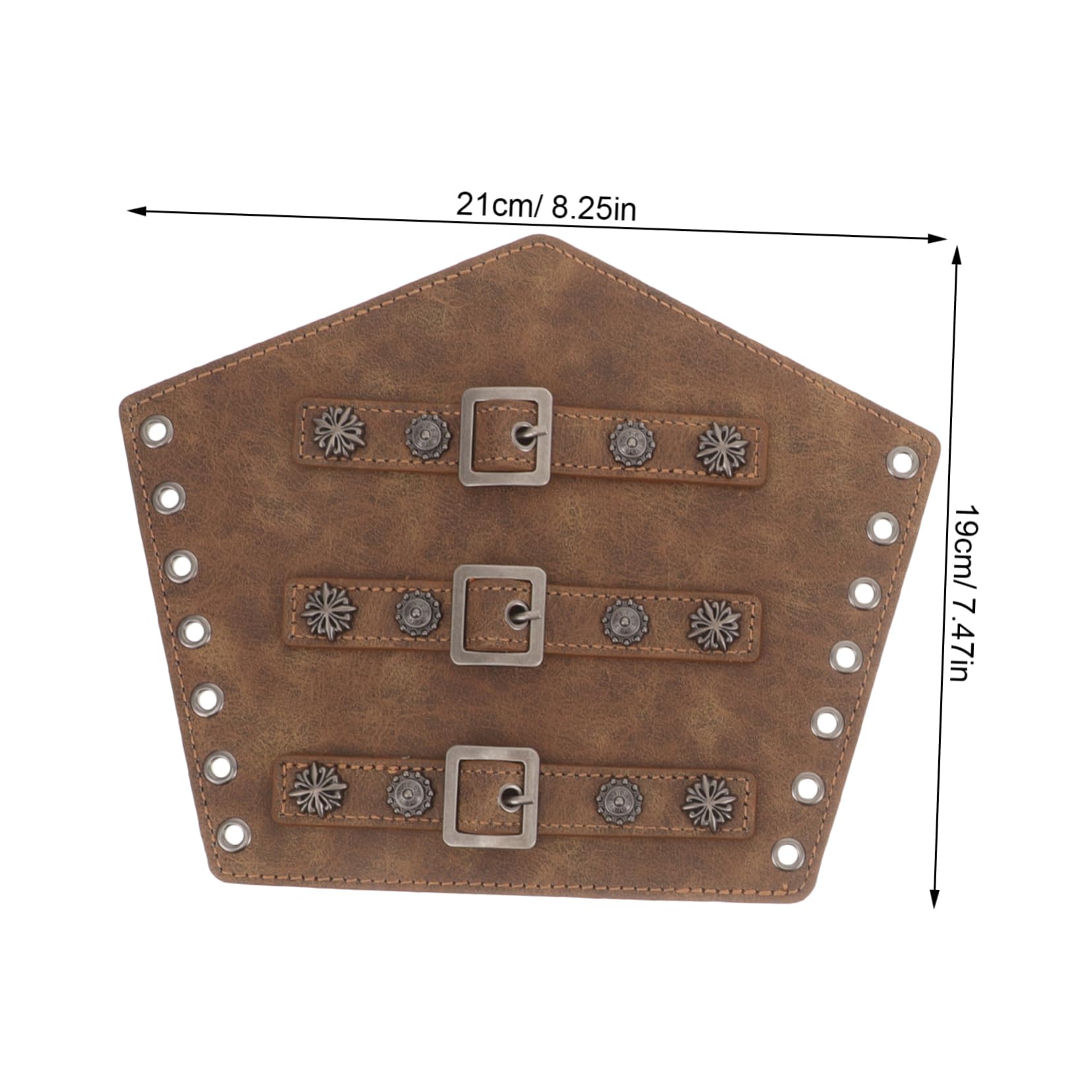 OATIPHO 1 Pair Vintage Leather Arm Guards Archery Wristband Medieval Wristband Cosplay Halloween Accessory Brown