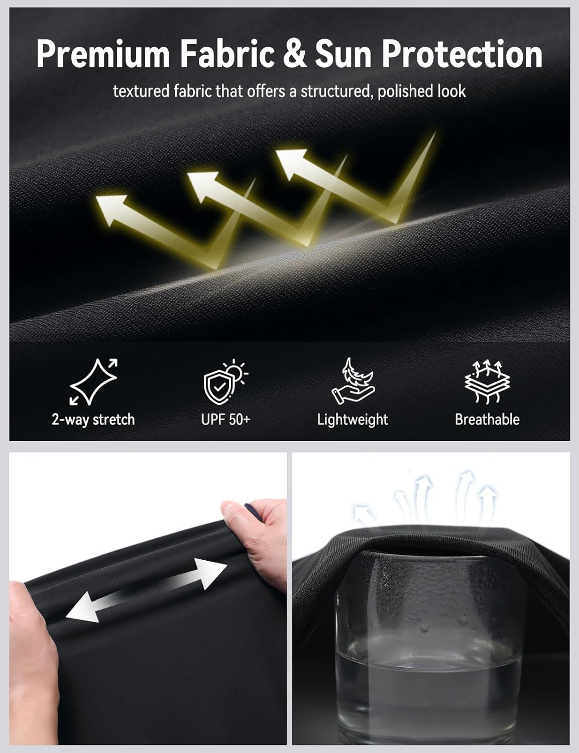 baleaf Men's 30'' Golf Pants with 5 Pockets Stretch Lightweight Dress Casual Slacks for Work Travel - Image 3