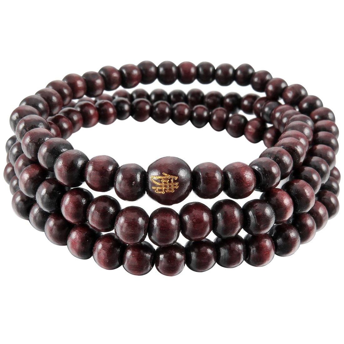 LAOSEPOikabio 6mm Bracelet Tibetan Buddhist Sandalwood 108 pcs Bead Prayer Buddhism Men,Women Red