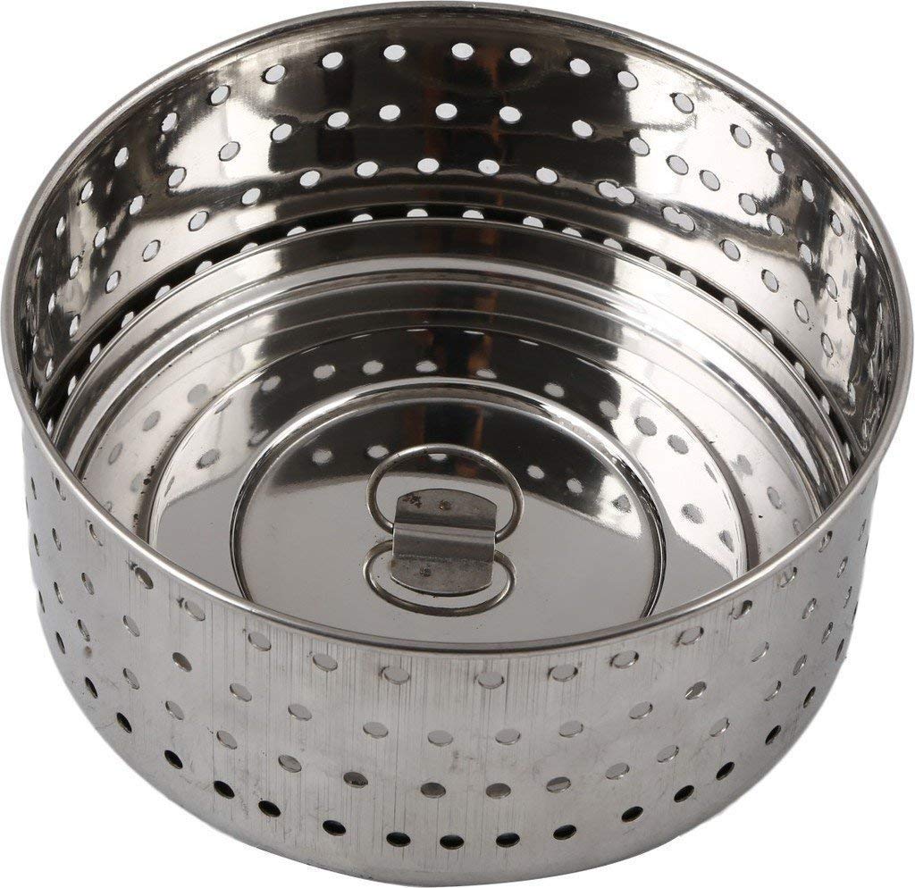 Maha Creations paneer Mould 1200ml Stainless Steel Round Shaped