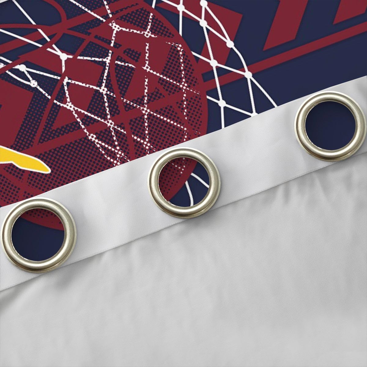 Manfei Juego de 2 cortinas de baloncesto para ventana, diseño de silueta de ciudad americana, cortinas deportivas de moda para niños, adultos, niños, adolescentes, dormitorio juvenil, 66 pulgadas de