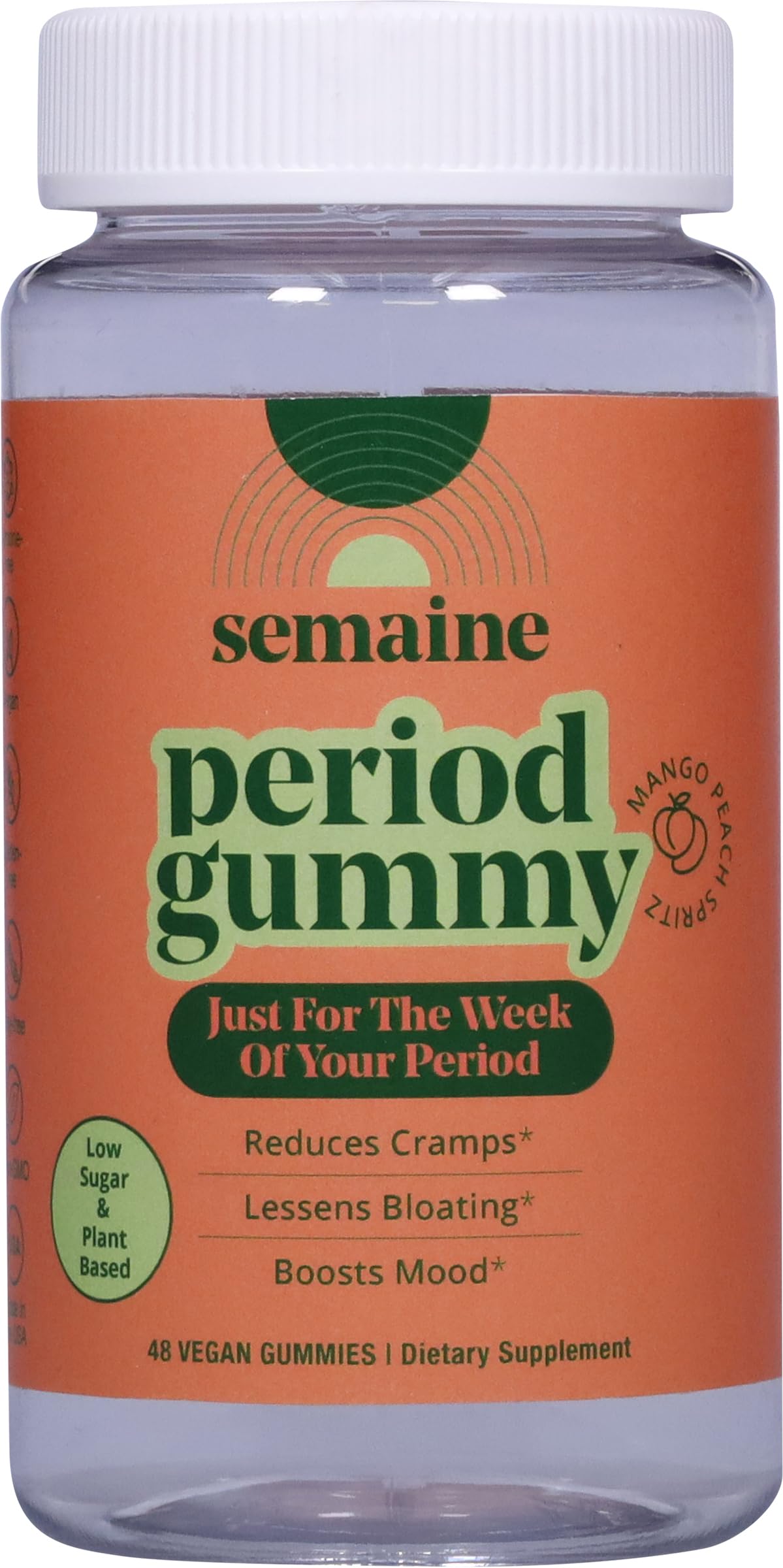 Semaine PMS Relief for Women, Period Cramp Relief, Period Cramps, Menstrual Cramps, PMS Support Supplement for Women, Bloating and Mood, Mango Peach, 48 Gummies — Amazon image 10