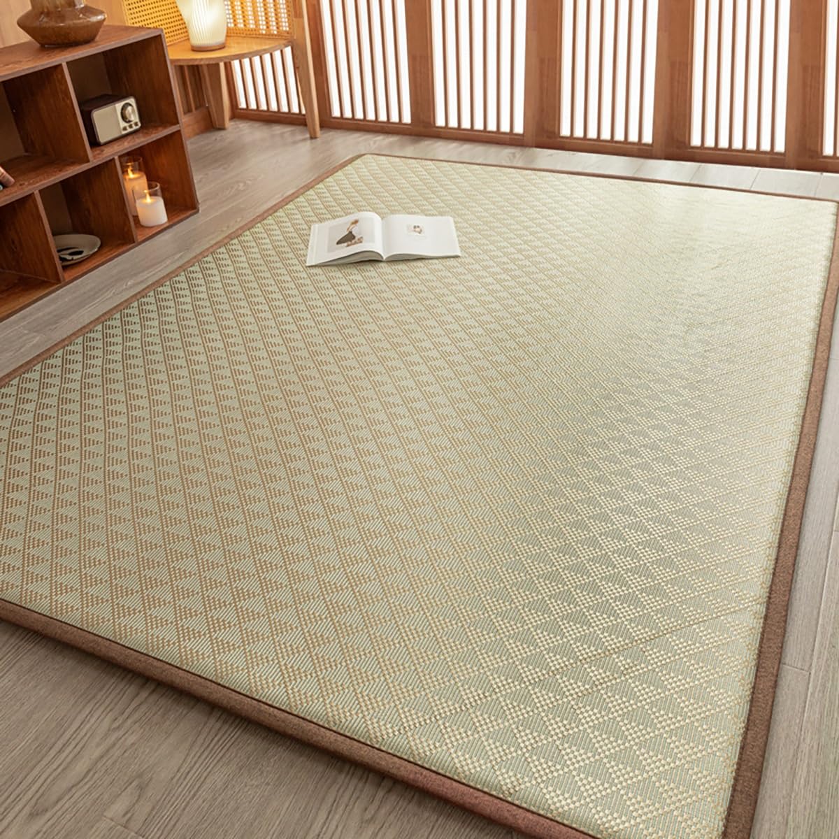 Tapis de sol en rotin haut de gamme naturel et antidérapant