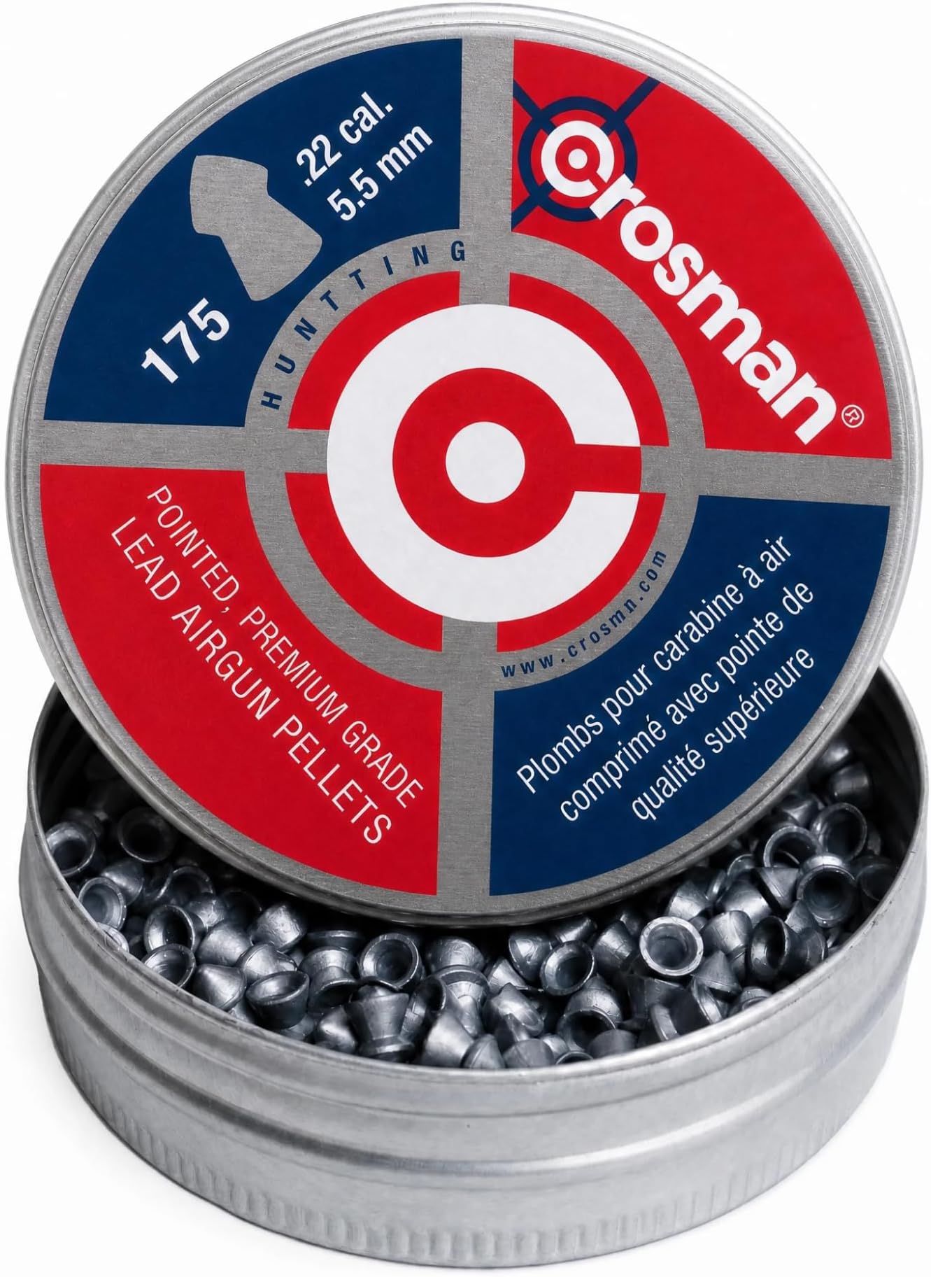 Crosman P022 .22-Caliber Pointed Pellets (175-Count)