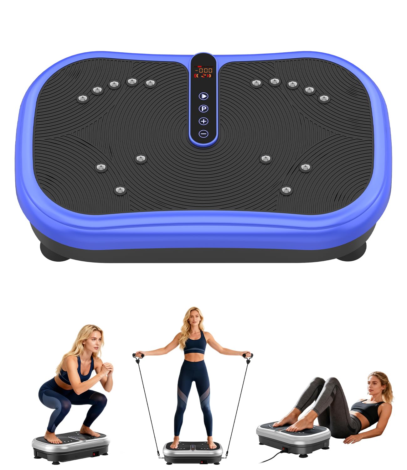 Plateforme Vibrante 200W, 120 Niveaux, Télécommande, Portée 120 kg - Plaque Vibrante Fitness pour Perte de Poids, Raffermissement Musculaire et Récupération - Idéal pour Maison