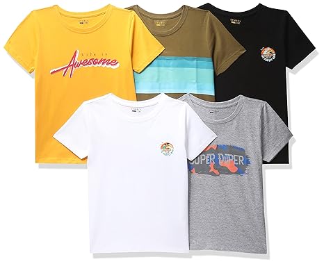 Amazon Brand - Symbol Boys Regular T-Shirt