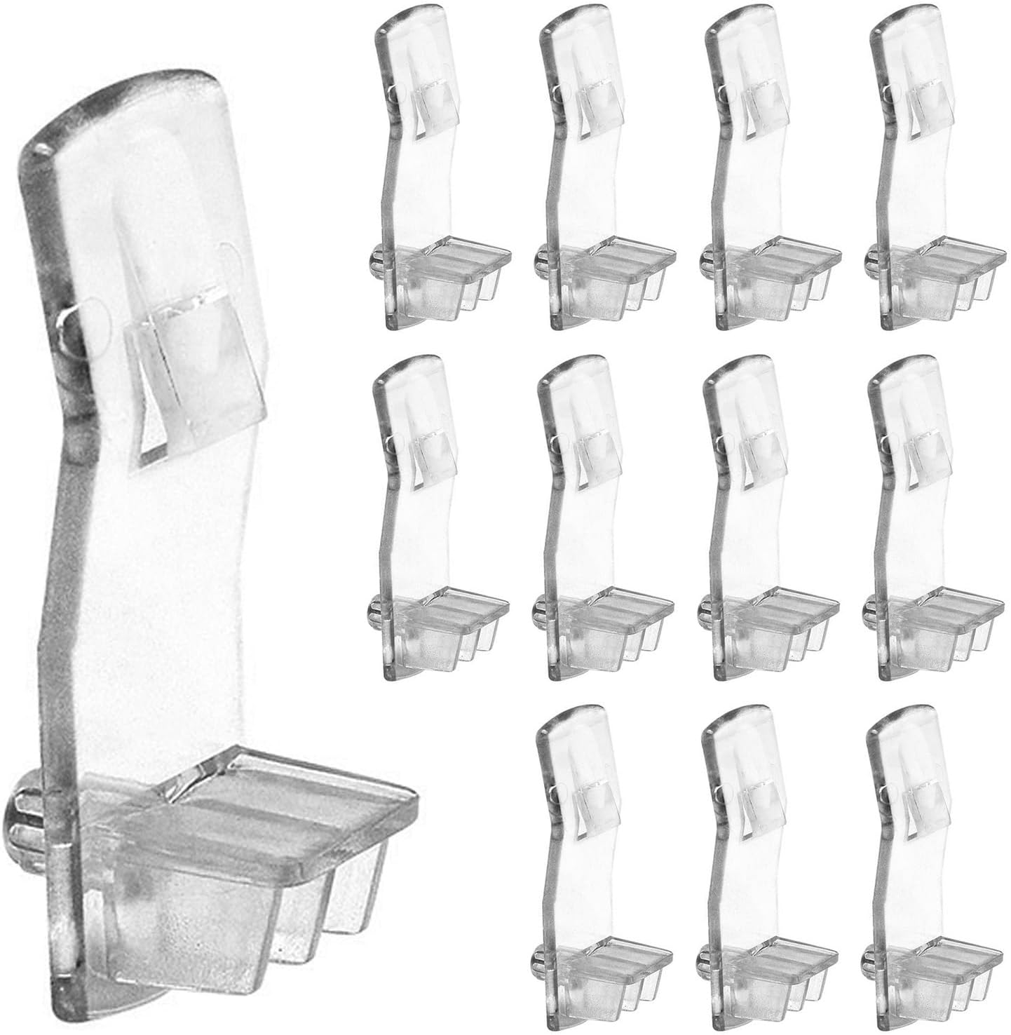 Surf turtle 30Pcs Shelf Support Peg,Clear Plastic Locking Shelf Support Pin Clips,Cabinet Shelf Pins for 25/32inch Shelf and 1/4inch Diameter Hole