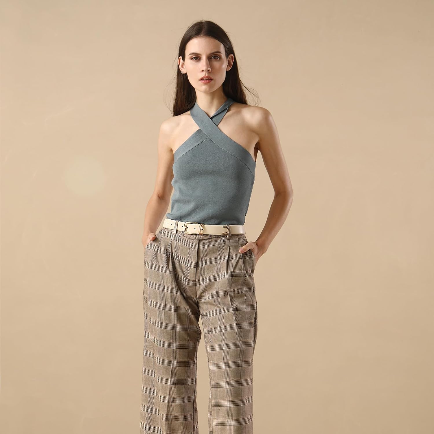 Women's Leather Belts with Gold Buckle Fashion Leather Waist Belt Elegant Ladies Belts for Jeans Gifts for Women - Image 6