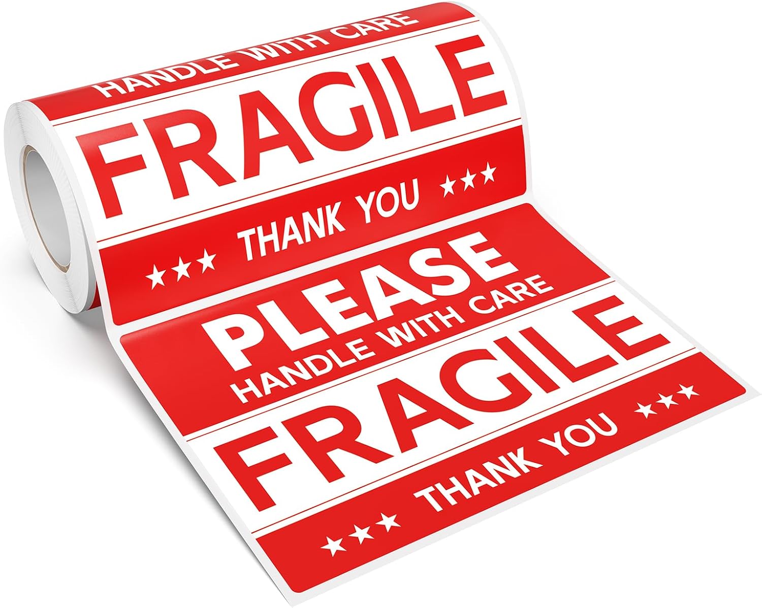 4x6 Inches Fragile Stickers 120 PCS Vinyl Shipping Labels Waterproof Permanent Adhesive Do Not Drop Label for Moving Packaging Mailing Boxes