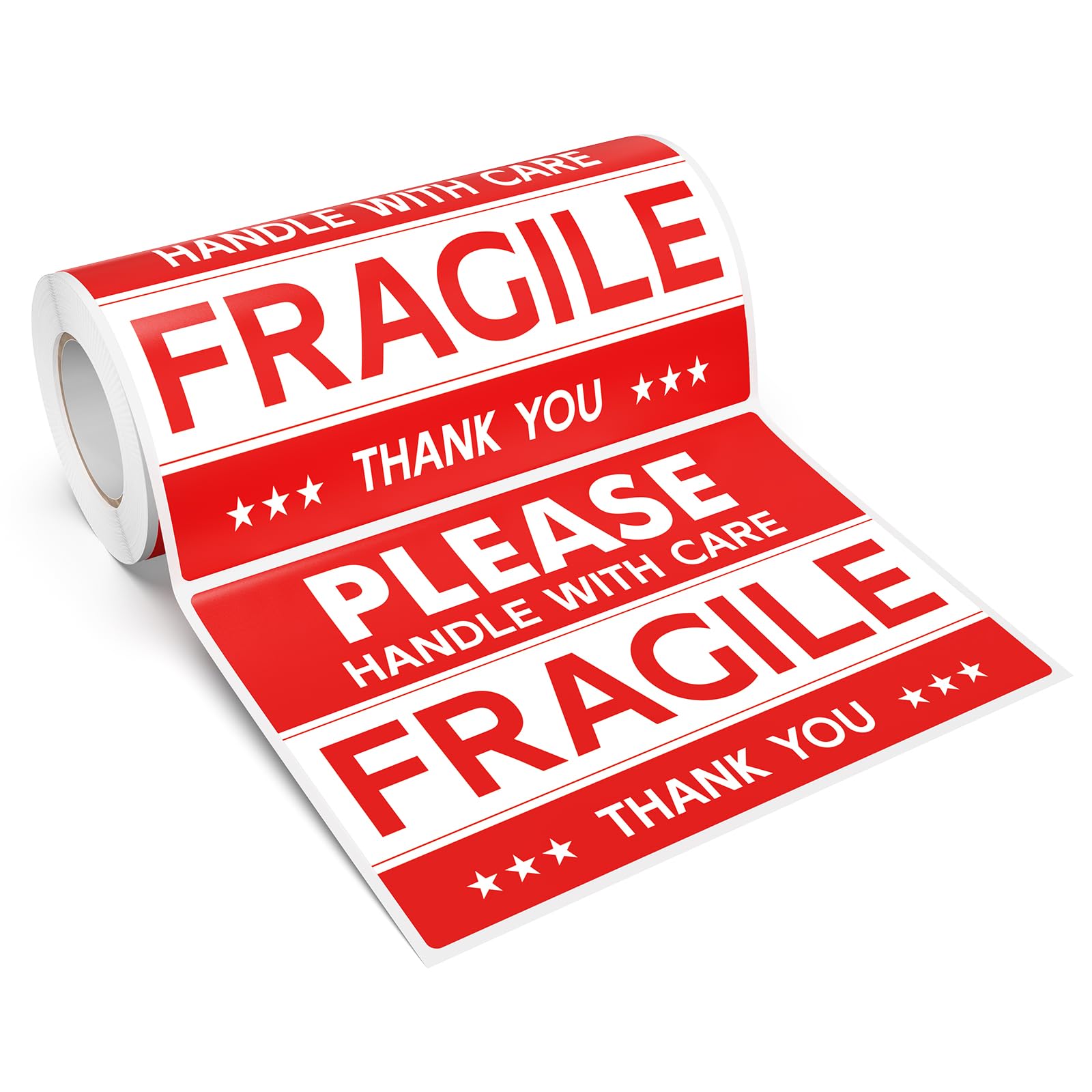 YIKIADA 120 PCS Fragile Stickers Handle with Care Labels 100 × 150 mm Vinyl Self Adhesive Fade Resistant Waterproof for Shipping Moving — image 1