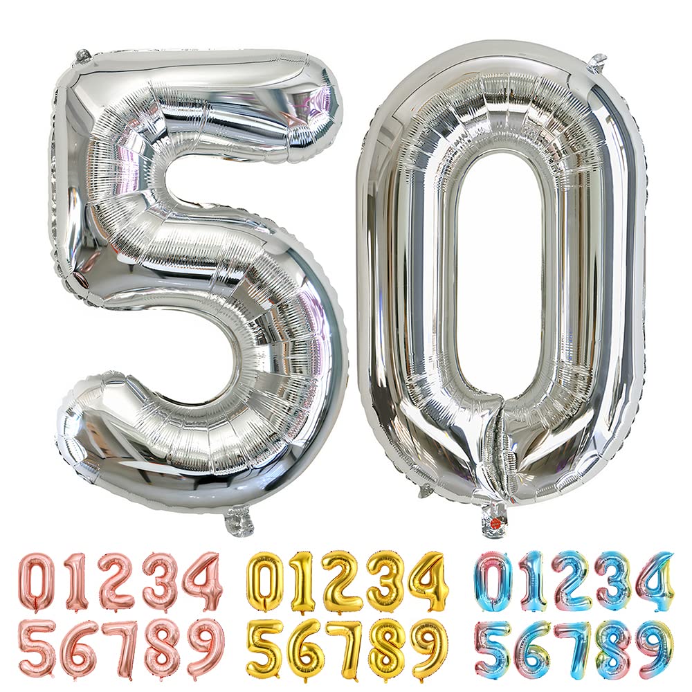 Foil Globo Número 5 Azul 40" (101cm), Inflable Helio o aire, Gigante Numeros 0-9, 10-19, 20-29, 30-100, Grande Globos Decoración para La Boda Aniversario y Cumpleaños Fiestas — view 203