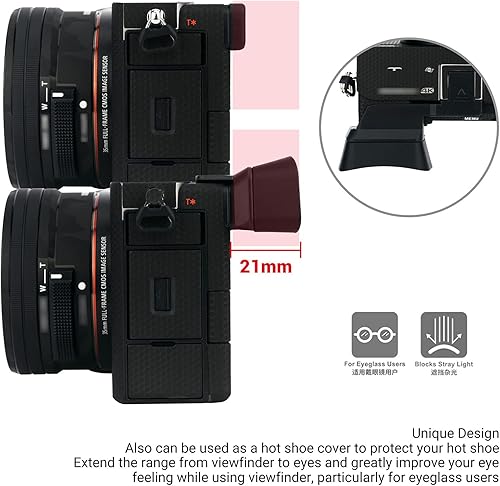 Vista 72 de A6700 Eyecup, visor de silicona suave extendida para cámara ocular especialmente diseñado para cámara Sony A6700 Alpha APS-C sin espejo que