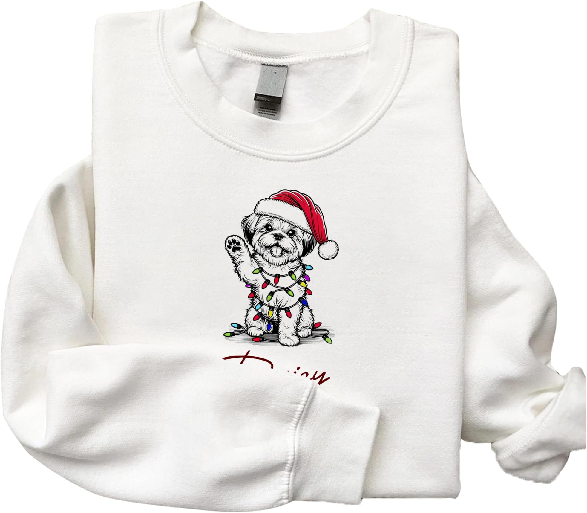FamiheartPersonalized Dog Mom Gifts Christmas Sweatshirts For Women, Make Your Own Shirt Women Dog Owner Gifts Women