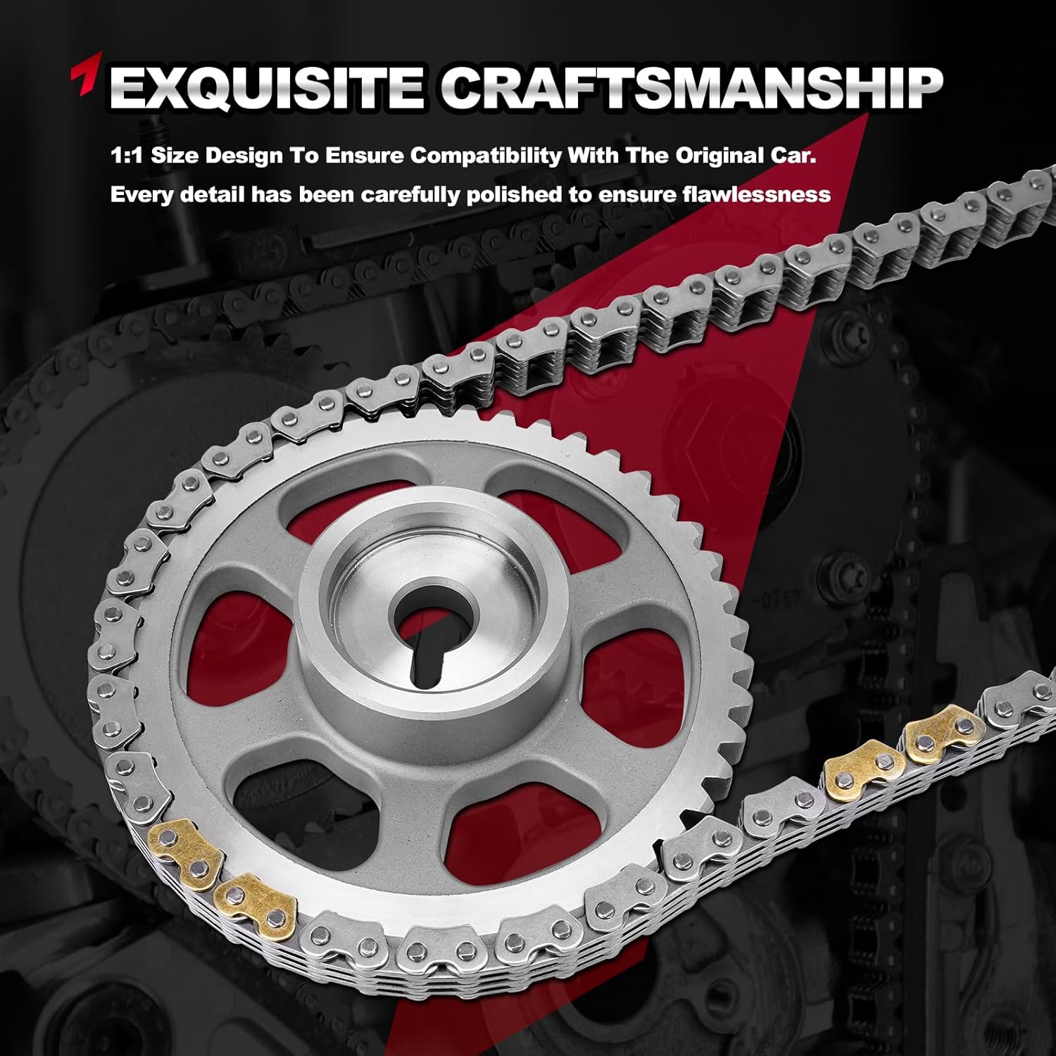 Engine Timing Chain Kit with Camshaft Adjuster Compatible with Acura ILX 13-15, TSX 09-14 & Honda Accord 08-12, Civic 12-15, CR-V 10-14, Crosstour 12-15，Timing Chain Set with VVT Gear