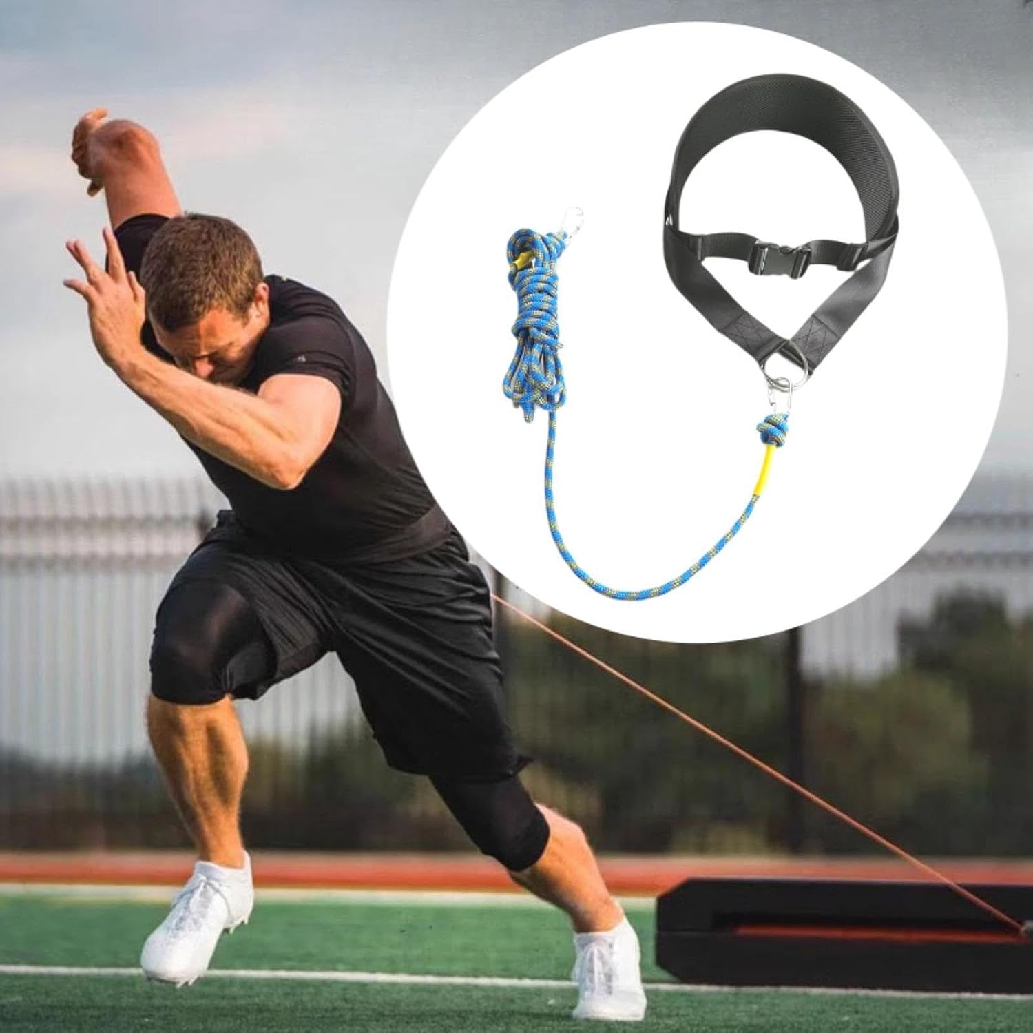 Belt for Throwing and Adjustable Exercise Equipment Tink Sled By Pulling The Weight of The Sled Strap for The Outdoor Resistance Equipment