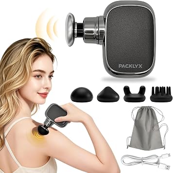 Mini Massage Gun Deep Tissue, 7 oz Percussion Handheld Muscle Massager with 10mm Amplitude,35dB Ultra-Quiet Portable Massage Gun, 10 Massage Heads for Back Neck Shoulder & Leg, Gifts