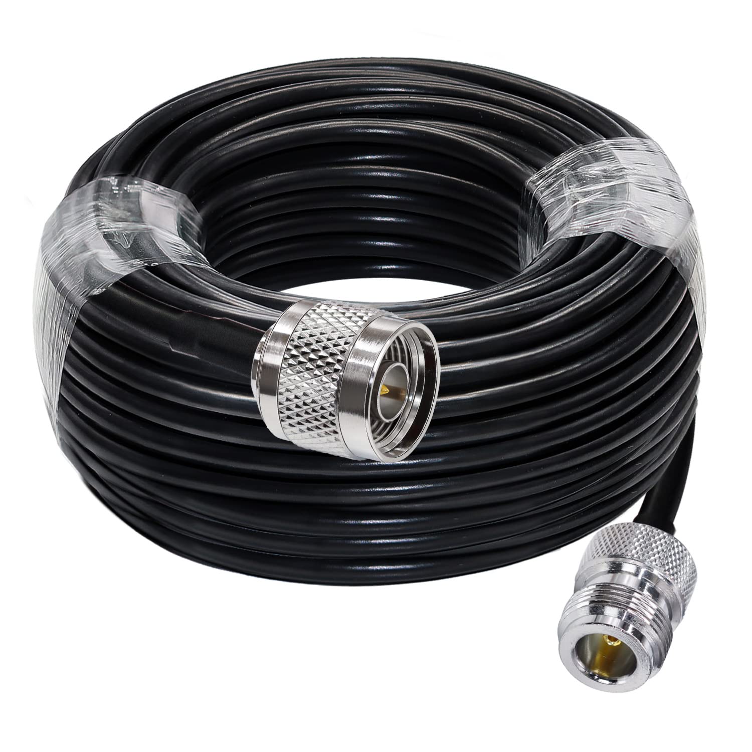 N Type Cable RG58 65.6ft(20M) TUOLNK N Male to N Female Connector Extension Cable Low Loss N Cable Male to Female Black Jumper Cable for Wifi Router 3G 4G LTE Antenna - Image 5