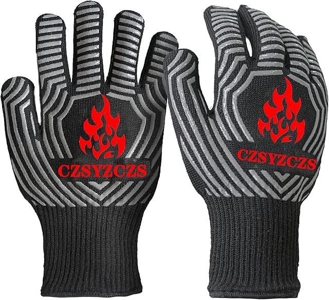 Heat Resistant Oven Gloves, Non-Slip BBQ Safety Gloves,Oven Mitt Hand Protection from air fryer,Grilling,BBQ and Other in Kitchen,Outdoor Camping and Party present ,for christmas use