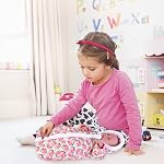 Rakki Dolli Doll Sleeping Bag Jumpsuit Hooded Romper Pink Rose Hoodie Soft Swaddle Blanket Doll Clothes and Accessories, Fits for 18" Dolls (Doll not Included)