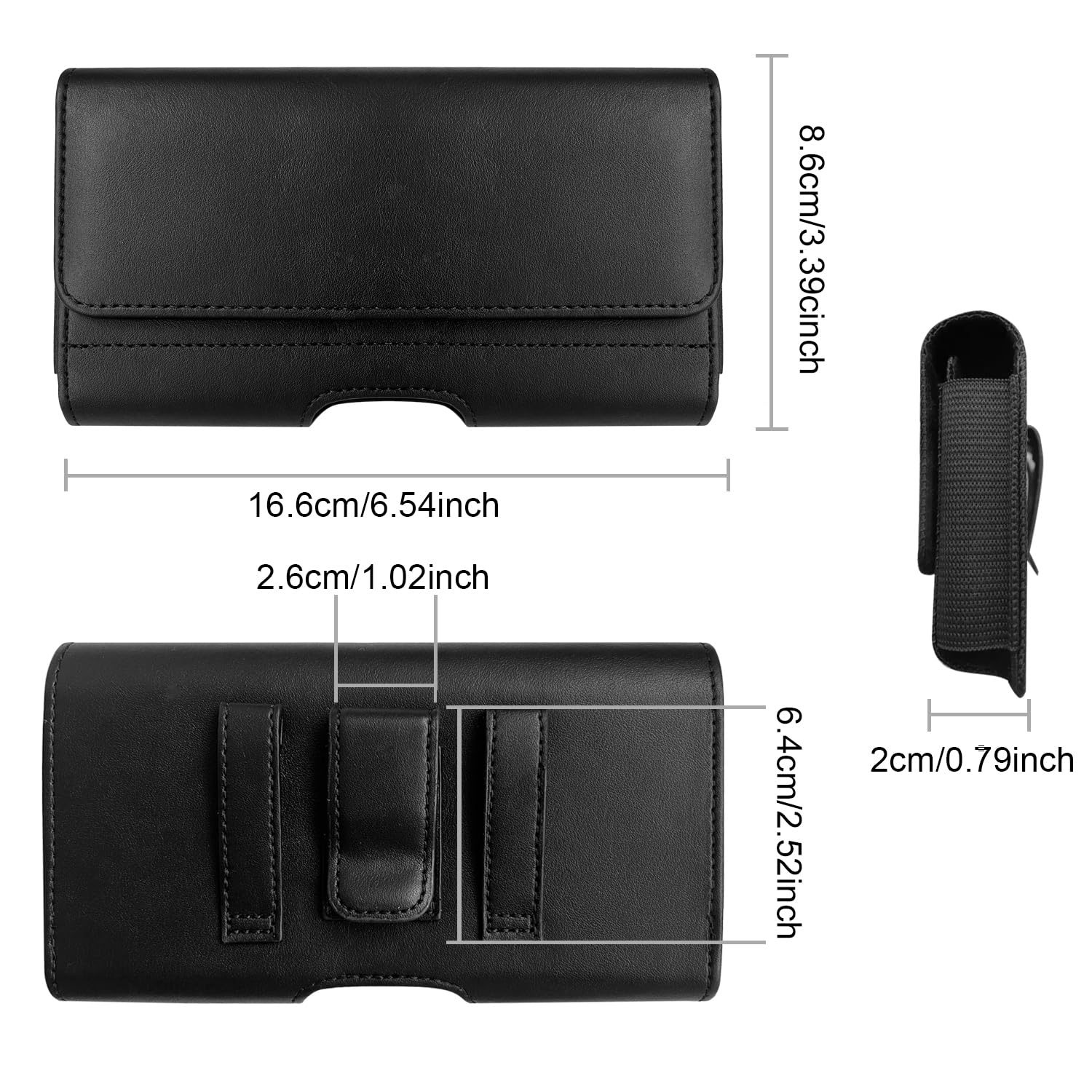 Étui de ceinture horizontal pour téléphone portable iPhone 17 Pro Max, iPhone 16 15 14 13 12 Pro Max, 6,7", fermeture magnétique, avec porte-cartes pour homme, pour Galaxy S25, S24, S23, S22, A33