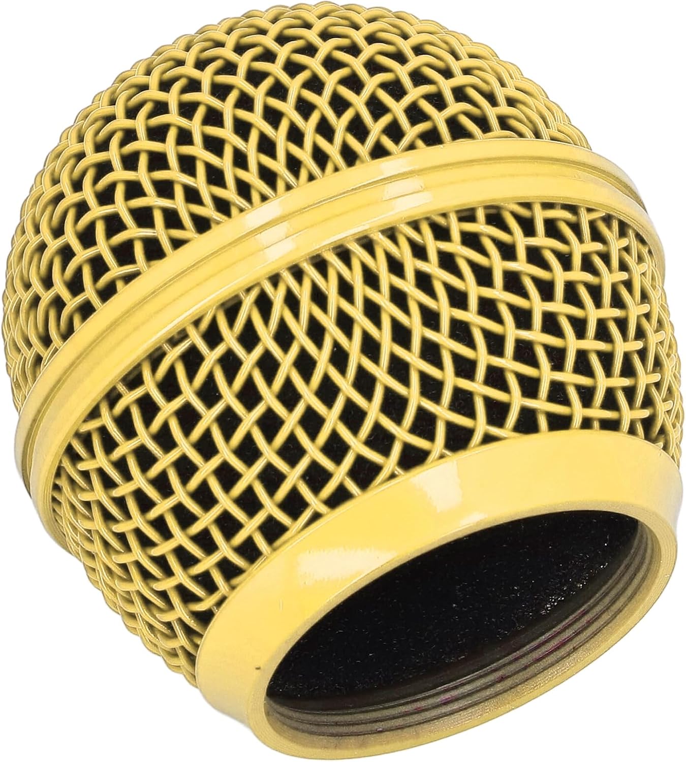 Zopsc Microphone Grill Head, Grille Mic Replacement Ball Head for SM58S SM58LC BETA58 BETA58A SA M30 SV100 UT2 PGX24 SLX4, Mesh Microphone Ball Head Replacement (Gold)