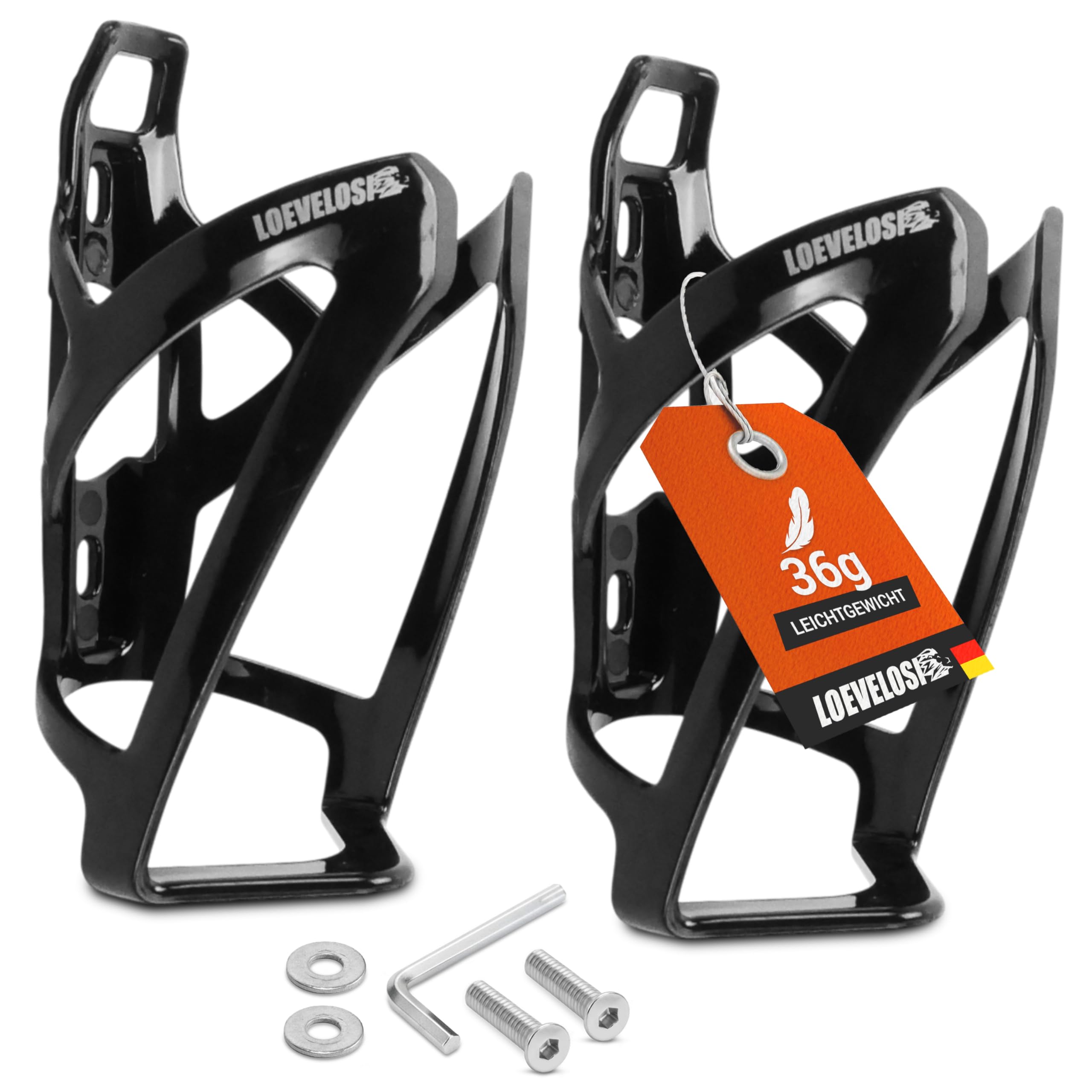 LOEVELOSI Flaschenhalter Fahrrad Zubehör Farbverlaufen Getränkehalter 36g Leicht Haltbar für 6.5-8cm Trinkflasche Halterung Trinkflaschenhalter für MTB Rennrad Mountainbike Gravel-Bike E-Bike Flasche