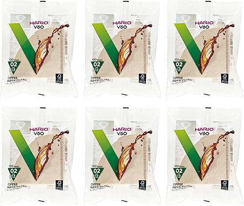 Vista 51 de Hario V60 - Filtro de café de papel, tamaño 02, natural, 100