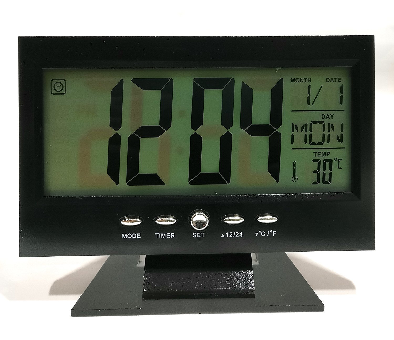 Royals Abstract Plastic Digital LCD Clock with Calendar, Temperature Sensor, Alarm for Table and Study Desk ( Random Colour ) 2
