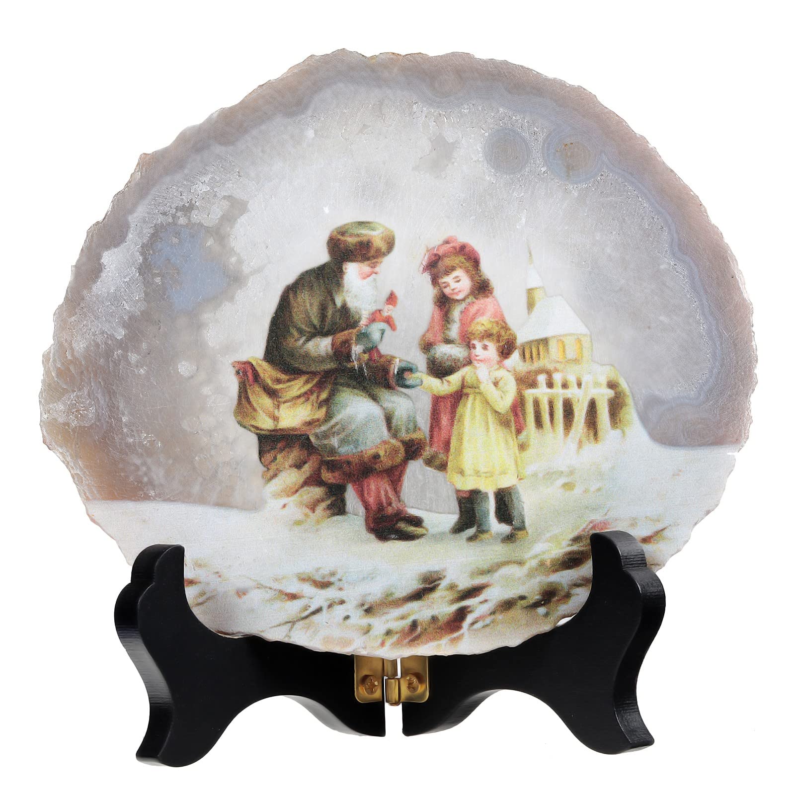 Tranche d'agate naturelle Nupuyai pour sublimer l'ambiance zen de votre espace de travail