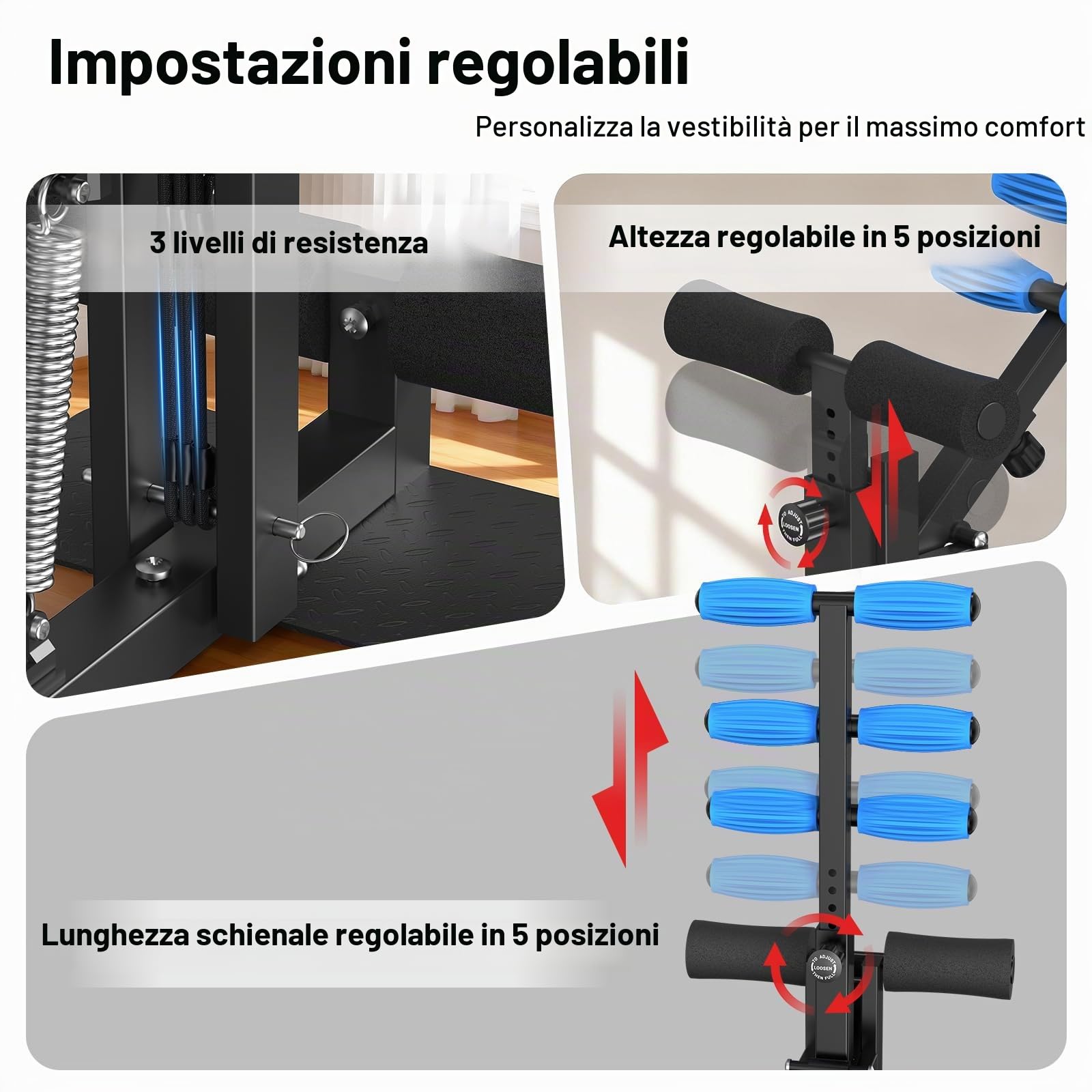 RELIFE REBUILD YOUR LIFE Macchina Per Squat Domestica Per Allenamento Di Glutei E Gambe Modellamento Muscolare E Allenamento Della Forza Attrezzatura Per Fitness