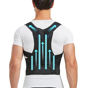Back Brace Posture Corrector for Men and Women, Adjustable Back Straightener Support Belt Improve Posture, Back Neck Shoulder Supports for Pain Relief- Scoliosis, Hunchback Corrector S