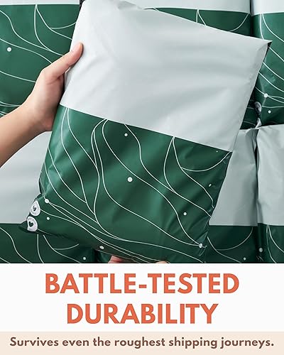 Miniatura 96 de Impack - Paquete de 25 sobres de polietileno de 10 x 13 pulgadas, bolsas de envío biodegradables para ropa, sobres de correo autoadhesivos verde