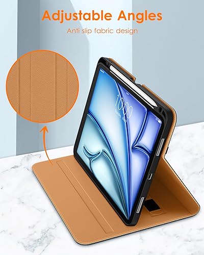 Miniatura 3 de DTTO Funda para iPad Air de 11 pulgadas M3M2 (20252024), iPad Air de 5  4 Generación (20222020), Funda Folio de Negocios de Cuero Premium con